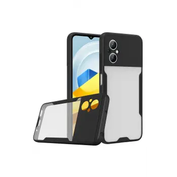 Lopard Xiaomi Poco M5 Kılıf Platin Silikon - Siyah