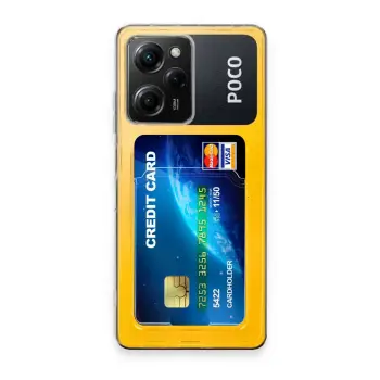 Lopard Xiaomi Poco X5 Pro 5g Kılıf Kart Şeffaf Silikon - Şeffaf