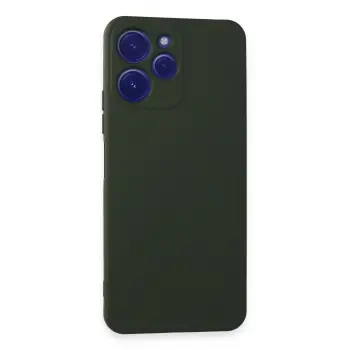 Lopard Xiaomi Redmi 12 Kılıf Nano İçi Kadife Silikon - Koyu Yeşil