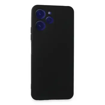 Lopard Xiaomi Redmi 12 Kılıf Nano İçi Kadife Silikon - Siyah