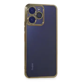 Lopard Xiaomi Redmi 12 Kılıf Razer Lensli Silikon - Gold