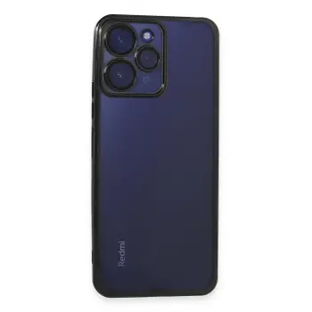 Lopard Xiaomi Redmi 12 Kılıf Razer Lensli Silikon - Siyah