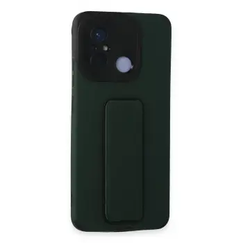 Lopard Xiaomi Redmi 12c Kılıf Mega Standlı Silikon - Yeşil