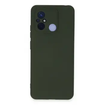 Lopard Xiaomi Redmi 12c Kılıf Nano İçi Kadife Silikon - Koyu Yeşil
