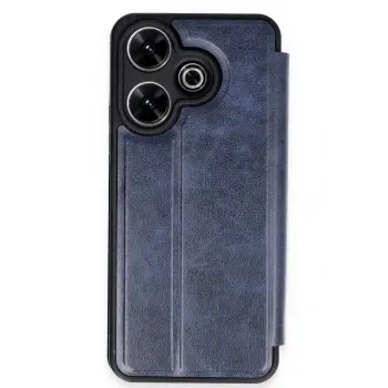 Lopard Xiaomi Redmi 13 4g Kılıf Flip Cover - Lacivert