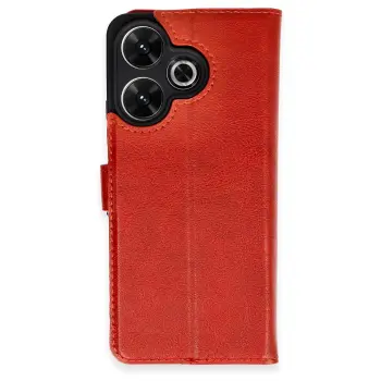 Lopard Xiaomi Redmi 13 4g Kılıf Trend S Plus Kapaklı Kılıf - Kırmızı