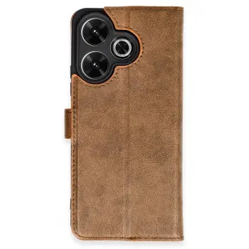 Lopard Xiaomi Redmi 13 4g Kılıf Trend S Plus Kapaklı Kılıf - Taba