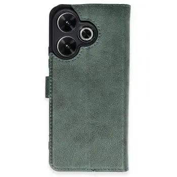 Lopard Xiaomi Redmi 13 4g Kılıf Trend S Plus Kapaklı Kılıf - Yeşil