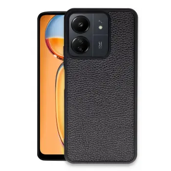 Lopard Xiaomi Redmi 13c Kılıf Aras Deri Kapak - Siyah