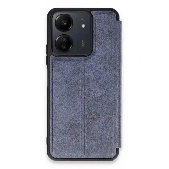 Lopard Xiaomi Redmi 13c Kılıf Flip Cover - Lacivert