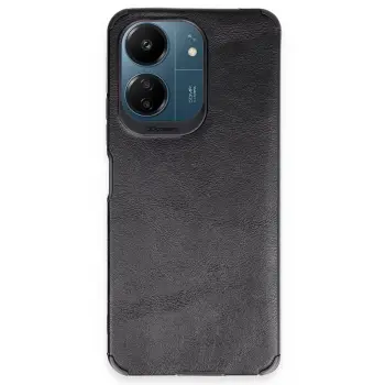 Lopard Xiaomi Redmi 13c Kılıf Loop Deri Silikon - Siyah