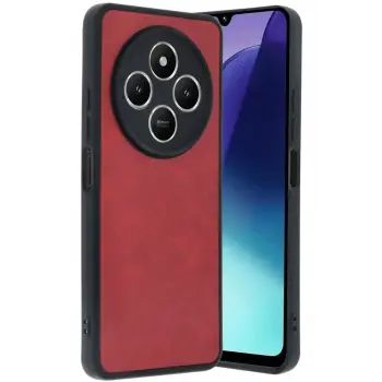 Lopard Xiaomi Redmi 14c Kılıf Aras Deri Kapak - Kırmızı