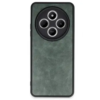 Lopard Xiaomi Redmi 14c Kılıf Aras Deri Kapak - Koyu Yeşil