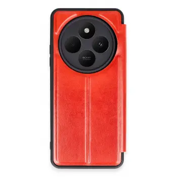 Lopard Xiaomi Redmi 14c Kılıf Flip Cover - Kırmızı