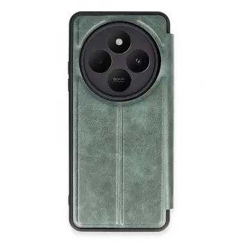 Lopard Xiaomi Redmi 14c Kılıf Flip Cover - Koyu Yeşil