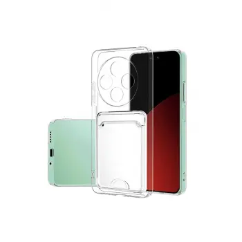 Lopard Xiaomi Redmi 14c Kılıf Kart Şeffaf Silikon - Şeffaf