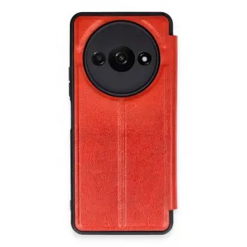 Lopard Xiaomi Redmi A3 4g Kılıf Flip Cover - Kırmızı
