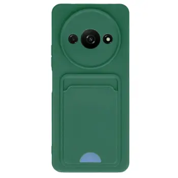 Lopard Xiaomi Redmi A3 4g Kılıf Kelvin Kartvizitli Silikon - Koyu Yeşil