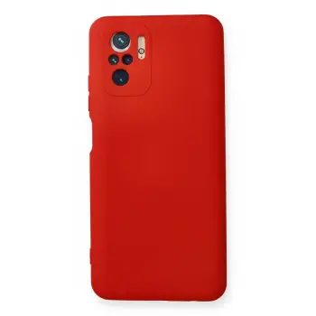 Lopard Xiaomi Redmi Note 10 Kılıf Nano İçi Kadife Silikon - Kırmızı
