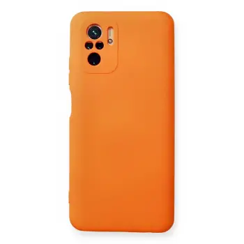 Lopard Xiaomi Redmi Note 10 Kılıf Nano İçi Kadife Silikon - Turuncu
