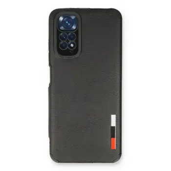 Lopard Xiaomi Redmi Note 11 Kılıf Loop Deri Silikon - Siyah