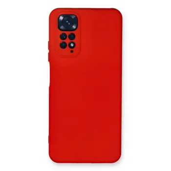 Lopard Xiaomi Redmi Note 11 Kılıf Nano İçi Kadife Silikon - Kırmızı