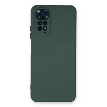 Lopard Xiaomi Redmi Note 11 Kılıf Nano İçi Kadife Silikon - Koyu Yeşil