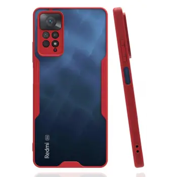 Lopard Xiaomi Redmi Note 11 Pro Kılıf Platin Silikon - Kırmızı