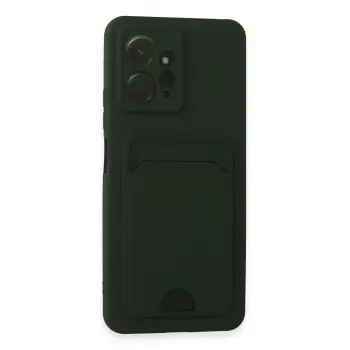 Lopard Xiaomi Redmi Note 12 4g Kılıf Kelvin Kartvizitli Silikon - Koyu Yeşil