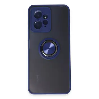 Lopard Xiaomi Redmi Note 12 4g Kılıf Montreal Yüzüklü Silikon Kapak - Lacivert