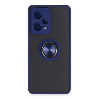 Lopard Xiaomi Redmi Note 12 5g Kılıf Montreal Yüzüklü Silikon Kapak - Lacivert