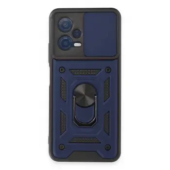 Lopard Xiaomi Redmi Note 12 5g Kılıf Pars Lens Yüzüklü Silikon - Lacivert