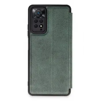 Lopard Xiaomi Redmi Note 12 Pro 4g Kılıf Flip Cover - Koyu Yeşil