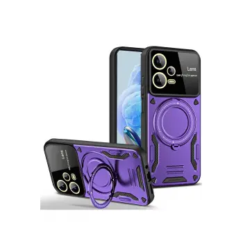 Lopard Xiaomi Redmi Note 12 Pro 5g Kılıf Joy Lens Standlı Kapak - Mor