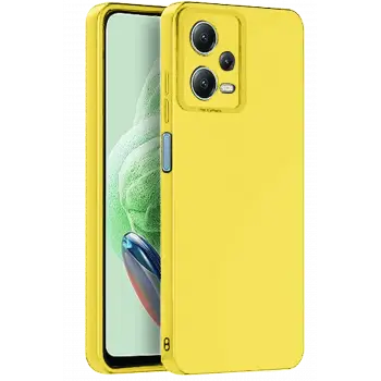 Lopard Xiaomi Redmi Note 12 Pro 5g Kılıf Nano İçi Kadife Silikon - Sarı