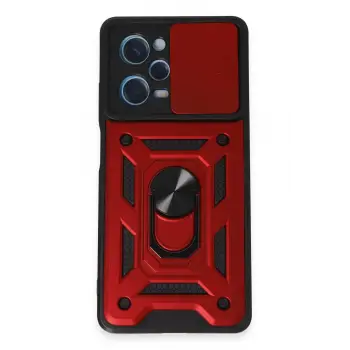 Lopard Xiaomi Redmi Note 12 Pro 5g Kılıf Pars Lens Yüzüklü Silikon - Kırmızı