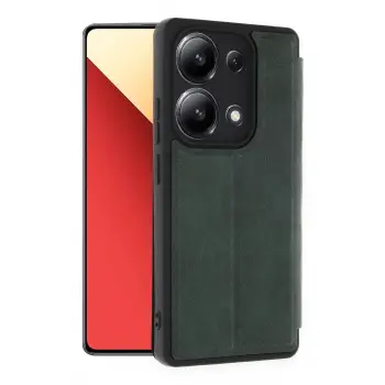 Lopard Xiaomi Redmi Note 13 4g Kılıf Flip Cover - Koyu Yeşil