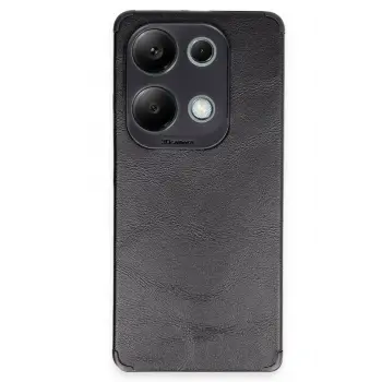 Lopard Xiaomi Redmi Note 13 4g Kılıf Loop Deri Silikon - Siyah