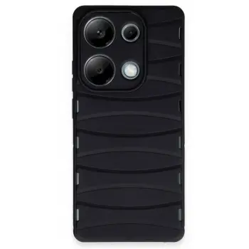Lopard Xiaomi Redmi Note 13 Pro 4g Kılıf Bibercas Silikon Kapak - Siyah
