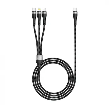 Lopard Zr-45 3in1 Usb-a To Lightning - Type-c - Type-c Şarj Ve Data Kablosu 20w 1.5m