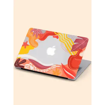 Macbook Pro (M1-M2) Kılıf 14.2 inç A2442-A2779-A2992 A2918 2020/2022 Şeffaf Sert Kapak Koruma Macos-23 Kırmızı, Turuncu, Sarı