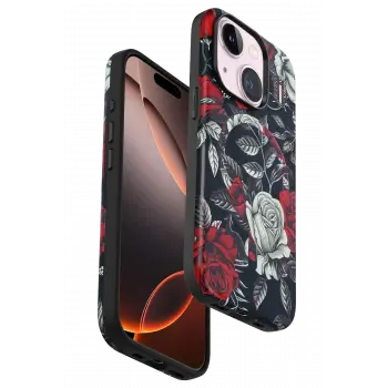 Onegif İphone 15 Plus Flower Series Magsafe Kapak - Siyah