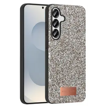 Onegif Samsung Galaxy S25 Bright Simli Kapak - Gold