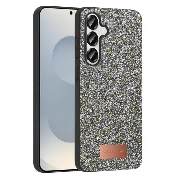 Onegif Samsung Galaxy S25 Plus Bright Simli Kapak - Gümüş