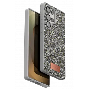 Onegif Samsung Galaxy S25 Ultra Bright Simli Kapak - Gümüş