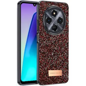 Onegif Xiaomi Redmi 14c Bright Simli Kapak - Derin Mor