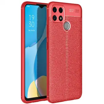 Oppo A15 Kılıf Lopard Kamera Korumalı Deri Orjinal Görünümlü Kapak Niss