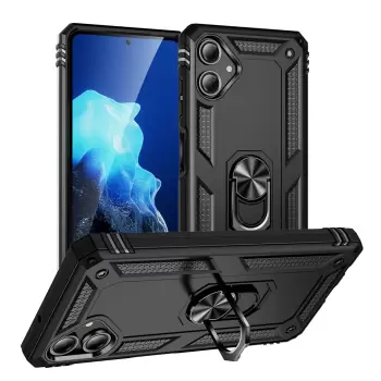 Samsung Galaxy A06 Kılıf Lopard Kamera Korumalı Yüzüklü Tasarım Armor Vega