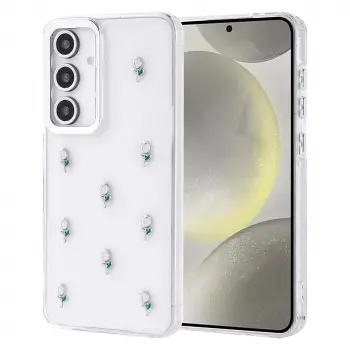 Samsung Galaxy S24 Fe Case with Airbag Design Glitter Transparent Lopard Arctic Cover