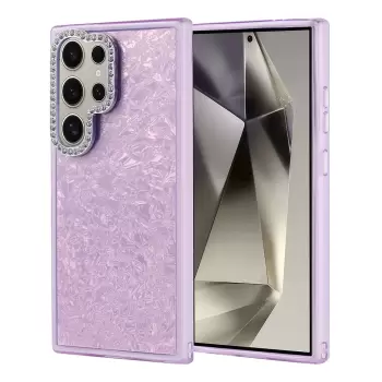 Samsung Galaxy S24 Ultra Kılıf Taşlı Tasarımlı Lopard Kapi Kapak